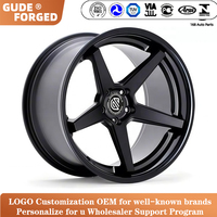 Jantes Concaves en Alliage Forgé GUDE5 à 5 Branches, 17 18 19 20 21 22 23 24 Pouces, Monobloc, Adaptées pour Dodge Charger Hellcat Widebody