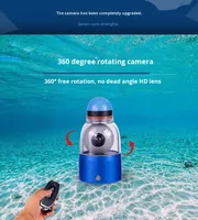 JINQEE JQ-05 HD Caméra de pêche en plastique avec vision nocturne, capteur de température infrarouge profond, panoramique ultra 360°, IP68