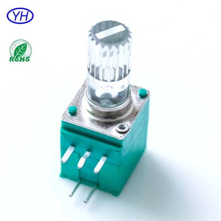 Yh 9mm Potentiometer 10k YH Manufacturer 9mm 10K Ohm Rotary Carbon Potentiometer With Led Light