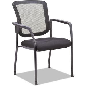 Chaise d'appoint empilable Alera ALE en maille moderne, pliable, en plastique noir, pour la maison, le bureau, la chambre, l'hôtel, le salon, les conférences - Product Image 2