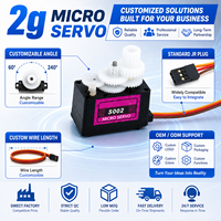 Micro servo à engrenages 2g, modèle de servo amélioré, moteur pour hélicoptère et voiture, S002, moteur servo en plastique