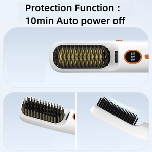 Cepillo Alisador de Cabello Inalámbrico Portátil, Peine Calefactor Infrarrojo Inalámbrico con Pantalla LCD Digital - Product Image 6
