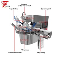 Machine automatique de remplissage, de scellage et de bouchage de sachets debout pour shampooing, lessive, crème, jus, liquide