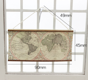 1/6 1/12 Maison de poupée Simulation Miniature Mini Une <span class=keywords><strong>carte</strong></span> modèle Décor - Product Image 6