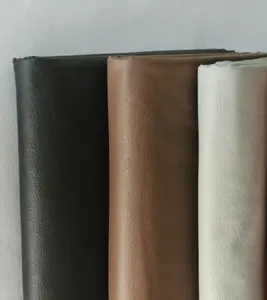 Cuero de PVC con franela tela trasera rollo de cuero de vinilo Foshan mantel de cuero de PVC con impresión