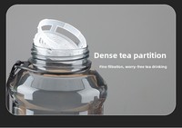 Grande gourde à grande capacité, résistante aux hautes températures, avec filtre à mailles portable, tasse à thé créative, anti-chute, pour le sport et le fitness