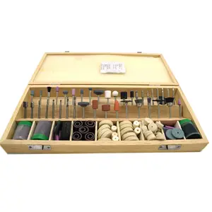 PEX 242 pz/set Mini scatola di legno Set di accessori per utensili rotanti per Dremel Kit accessori di molatura