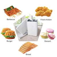 Custom Printed Takeaway Greaseproof Aluminium Foil Lined BBQ Fried Chicken Hot Dog Fast Food Packaging Kraft Paper Bag
