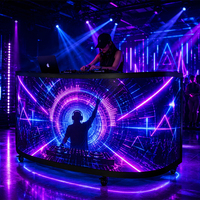 Meja DJ Kreatif dengan Layar LED, Ukuran Dapat Disesuaikan, Layar LED Meja dengan Kecerahan 800cd, P4 LED Bar Counter