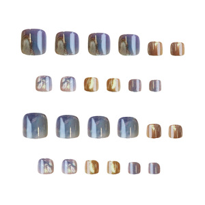 Cosyleaf Uñas Postizas de Verano de Cobertura Completa al por Mayor, Uñas Artificiales de Color Sólido para los Pies - Product Image 3