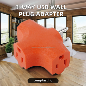 3 cách ổ cắm tường cắm Adapter t Hình ổ cắm tường Adapter USB đa cắm tường ổ cắm Extender - Product Image 5