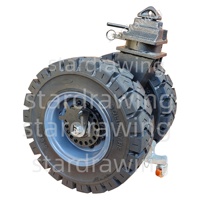 SS 5T 10T pneu en caoutchouc solide ISO conteneur d'expédition roulette