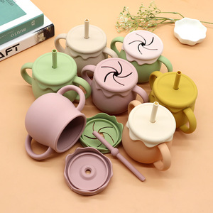 Vaso de Silicona de Grado Alimenticio Personalizado OEM ODM, Libre de BPA, para Bebés, con Asa, para Agua, <span class=keywords><strong>Leche</strong></span>, Snacks, Biberón - Product Image 3
