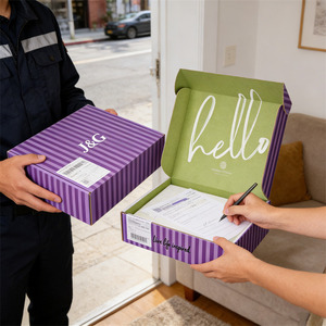 Muestra Gratuita de Cajas Postales Plegables para Avión, Cajas de Cartón Corrugado con Logotipo Personalizado para Envíos de Negocios en Línea - Product Image 2