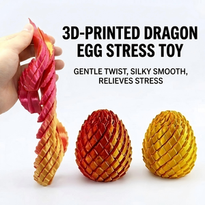 3D Printed Scaled Dragon Egg Fidget Toy Creative <strong>Easter</strong> Gift &amp; Stress Relief <strong>Ornament</strong> - Wholesale Articulated Decompression Toy - Product Image 1