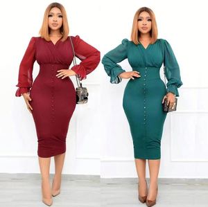 <span class=keywords><strong>Vestido</strong></span> de Manga Larga <span class=keywords><strong>para</strong></span> Primavera y Otoño, Vestidos Africanos <span class=keywords><strong>para</strong></span> Mujer, <span class=keywords><strong>Vestido</strong></span> Sexy con Cuello en V, <span class=keywords><strong>Vestido</strong></span> Ajustado Transparente <span class=keywords><strong>para</strong></span> Oficina, Ropa Africana <span class=keywords><strong>para</strong></span> Fiesta - Product Image 3