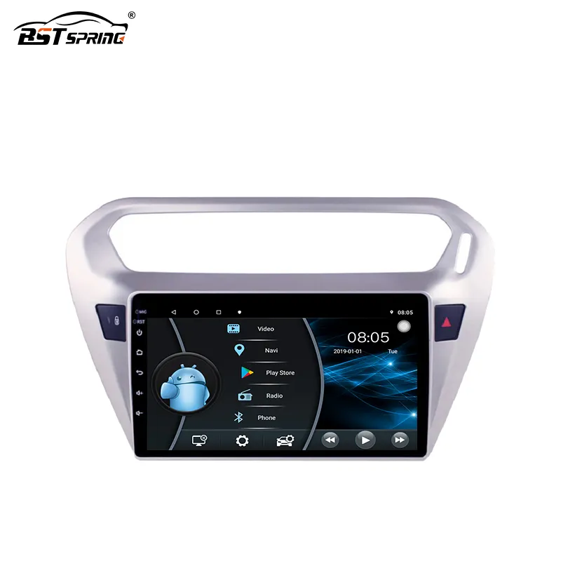 Radio con Gps para coche, sistema de navegación con pantalla táctil completa, DVD, Android, para Peugeot 301 2014
