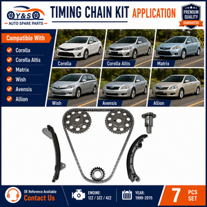 Kit de Cadena de Distribución <span class=keywords><strong>para</strong></span> Motor 1ZZ3ZZ 4ZZ 1ZZ-FE 3ZZ-FE ZZE122 ZZE123 NZE121 Corolla Avensis Celica MR2 Matrix 1.6L 1.8L Gasolina - Product Image 3