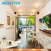 WEBETTER Kiosque à Café Préfabriqué Conteneur d'Expédition Extérieur Design de Café Bar Conteneur Restaurant Avec Cuisine