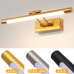 8W 12W Modern IP44 Painted Finish <b>Bathroom</b> Vanity <b>Light</b> <b>Pull</b> Cord Switch Design Adjustable 3000K Warm White LED Wall Lamp - Product Image 4