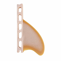 Aileron de planche de surf en fibre de verre Orange Cream, base perforée longue, taille personnalisée, vente en gros