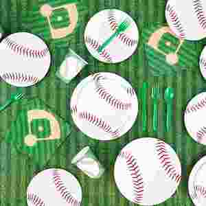 FDA Approved 7-Inch White <b>Disposable</b> <b>Plate</b> 350gsm CMYK Baseball Design for Parties and Events - Product Image 4