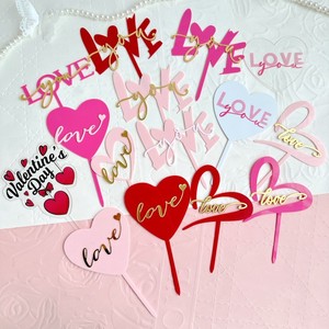 Adorno de acrílico para pastel de San Valentín con diseño de miel y dulzura, decoraciones de corazón para pastel de boda. - Product Image 4