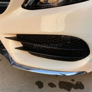 Pour Mercedes Benz Classe C W205 C180 C200 C260 2015 2016 2017 2018 Grille de pare-chocs avant noire, cache de phare antibrouillard - Product Image 5