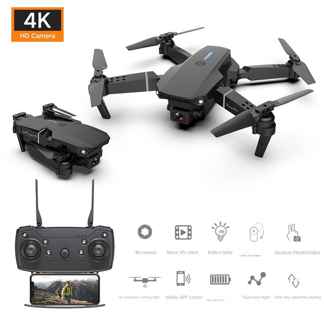 2026 Top Seller E88pro E88 Drone 4K Ultra HD Dual Camera WiFi Remote APP Control Foldable Mini Quadcopter One-Key