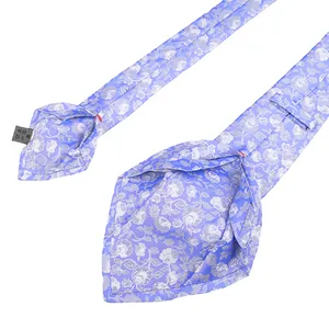 Jacquard Silk Ties Mens Floral Pattern 7 Fold Necktie