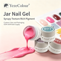 Gel colorant pour ongles en pot, texture siropeuse, pigment riche, qualité salon, marque privée OEM ODM, pour commande en gros