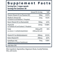 Capsules de Vitamine B Complexe Végétaliennes Certifiées GMP, Marque Privée OEM, Complément Alimentaire pour le Soutien du Métabolisme Énergétique avec B6, B12 et Folate Supplémentaires