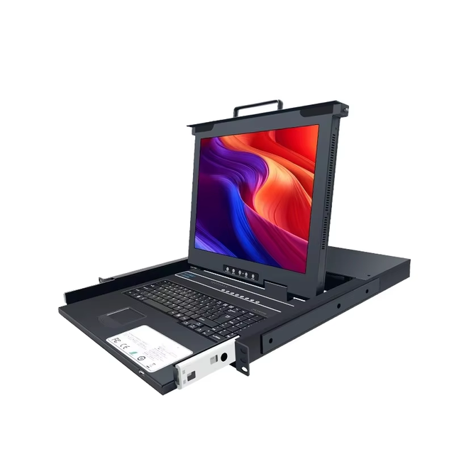 KTB-1708UKVM  17/19-inch High-definition Screen Supports IP Remote 1/4/8/16 VGA Interfaces Industrial Display