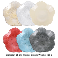 Elegante bloeivormige plastic fruitschaal met textuurdesign, fruitdessertplateau voor thuis, woonkamer & hotel tafeldecoratie