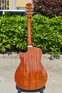 Vintage Colour Gloss Steel <b>String</b> Acoustic Guitar Custom logo 40 Inch OM Style Solid Spruce Top Laiminated Mahogany Body - Product Image 5