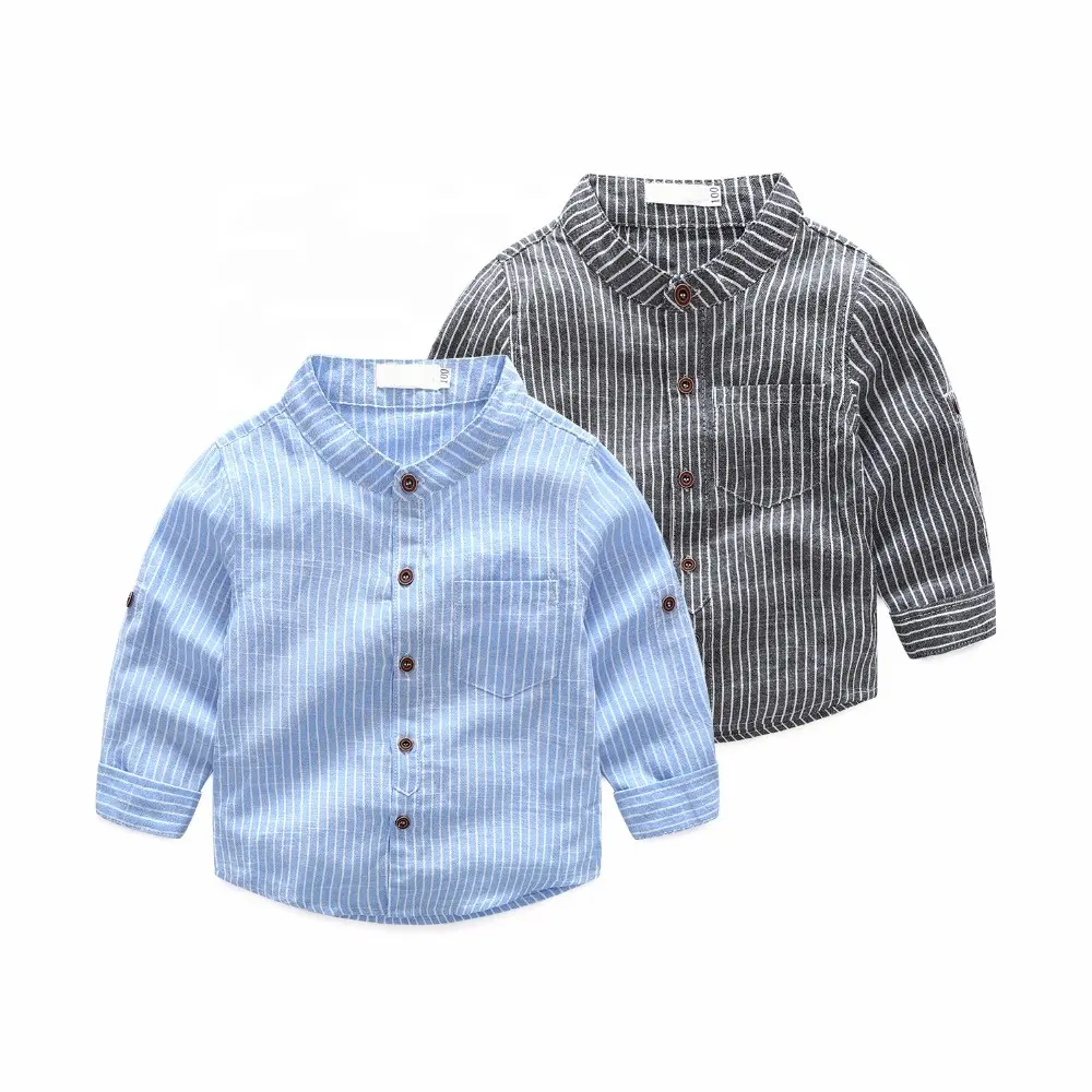 boys clothes long sleeve gentleman striped shirt cotton boy's shirt