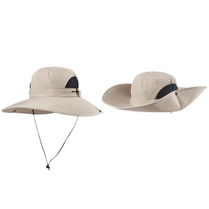 Khaki Outdoor Sun Hat Wide Brim Quick Dry Breathable <b>Hiking</b> Travel <b>Cap</b> L 58-60cm - Product Image 3