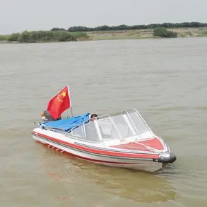 Speedboat Mini kaca serat kaca, perahu Motor Jet 5.38 m kecepatan mesin perahu