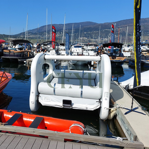 CEYU Blanc Marine Maison Gonflable PVC Jeux <span class=keywords><strong>D</strong></span>'eau Île Solaire Électrique Catamaran Maison Bateau <span class=keywords><strong>Jet</strong></span> <span class=keywords><strong>Ski</strong></span> Moteur Yacht 5-10 - Product Image 1