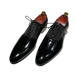 Chaussures Oxford simples personnalisées avec lacets, cuir véritable, chaussures formelles pour hommes élégantes et raffinées - Product Image 5