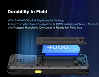Tablet PC Resistente de 6.5 Pulgadas, Sistema Operativo Windows 11 IOT Enterprise, PDA Portátil con Escáner de Código de Barras, NFC, GPS, 8GB de RAM + 128GB