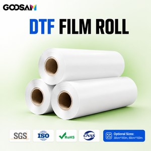 Rouleau de film PET DTF double face pelable à chaud et à froid 30cm 60cm 100m 75um enduit mat pour transfert thermique sur vêtements et t-shirts - Product Image 1