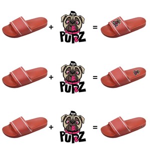 Chaussons en caoutchouc PVC personnalisés avec logo, respirants, imperméables, design de tongs, imprimé en relief, couleur de tongs, pour hommes - Product Image 3