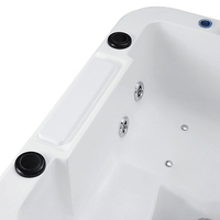Plug n play bain à remous 2-3 personnes hôtel salle de bain Hydro baignoire d'angle Whirlpool Jet baignoire spa extérieur avec baignoire de trempage