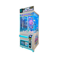 Machine à prix à roue à bulles à fort potentiel de revenus, avec cabinet entièrement transparent sur le thème de l'océan, pour arcade commerciale, à monnayeur et éclairage néon RGB