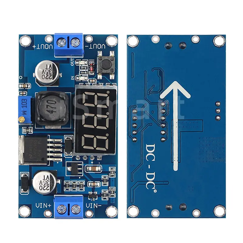 Módulo convertidor reductor LM2596 DC-DC, regulador de voltaje + voltímetro LED, CC ajustable, 4,0 ~ 40 a 1,3-37V