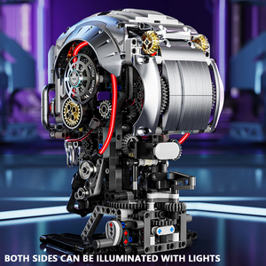 Bộ xương sọ cơ khí thiết kế sáng tạo khối thiết lập trẻ em giáo dục câu đố lắp ráp ABS nhựa xây dựng khối đồ chơi 13089 - Product Image 4