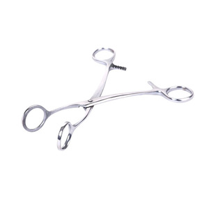 Pinza per lingua in acciaio inossidabile con testa dritta per esame dentale, divaricatore orale per primo soccorso, colore argento - Product Image 4