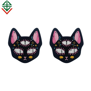 Gatto con toppa coltello Punk divertente distintivo ricamato ferro su Applique riparazione Patch ricamo personalizzato - Product Image 3