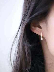 Pendientes de Oro 9K con Cuarzo en Forma de Calabaza, Elegantes y Modernos, Venta al Por Mayor, Kj451 - Product Image 4